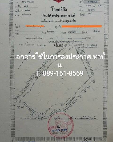 ขายที่ดินนา อำเภอร้องกวาง จังหวัดแพร่