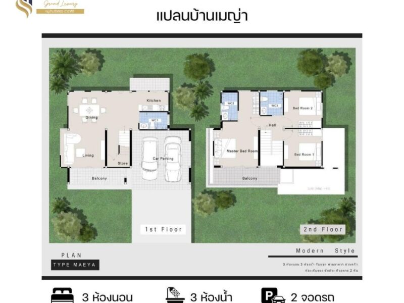 บ้านเดี่ยวระดับ High-end สไตล์ Modernใกล้สนามบิน จังหวัดเลย พร้อมอยู่ ติดถนนใหญ่ ใจกลางเมือง ทำเลทอง เหมาะกับนักธุรกิจ