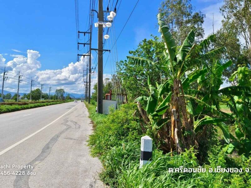 ขายที่ดิน 309.8 ตรว. ใกล้ด่านเชียงของ ติดทางหลวงเอเชียสาย 3, ใกล้สะพานมิตรภาพไทย-ลาว แห่งที่ 4 อ.เชียงของ จ.เชียงราย