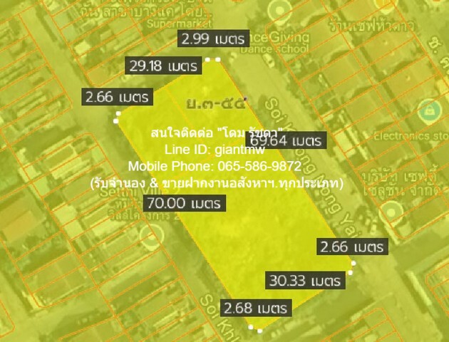 รหัส DSL-561 ขาย ที่ดิน ขายที่ดินถมแล้ว (ผังสีเหลือง) ซ.กาญจนาภิเษก 8 (1-2-10.8 ไร่) ห่างถนนกาญจนาภิเษก เพียง 550 ม., ราคา 23,210,400 บาท (38,000 บาท/ตร.ว.) 11 ตาราง-วา 2 งาน 1 ไร่ 23210400 B. ใกล้กับ ตลาดสำเพ็ง 2 ประมาณ 1.8 กม. ทำเลดีราคาเด่น