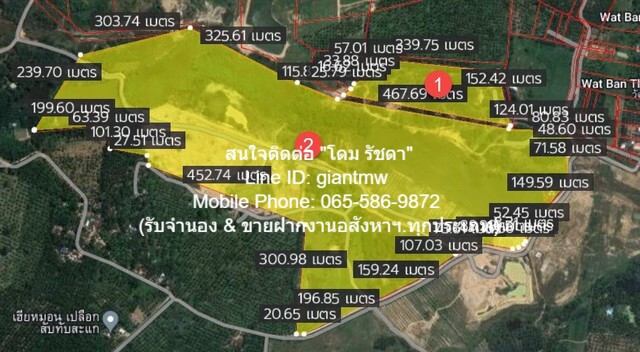 รหัส DHL-009.2 RENT ที่ดิน ืที่ดิน ทับสะแก จ.ประจวบคีรีขันธ์ 16000 ตารางวา 40000 B. ใกล้ อ่างเก็บน้ำบ้านทุ่งตาเค็ท เยี่ยม