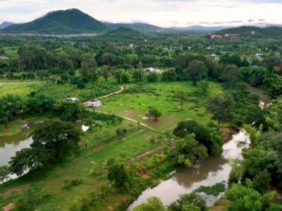 ขายที่ดินติดแม่น้ำเพชรบุรี โฉนดครุฑแดง เพชรบุรี ขายที่ดินริมน้ำ อำเภอท่ายาง เพชรบุรี ใกล้กรุงเทพ น้ำไฟพร้อม น้ำไม่ท่วม ฮวงจุ้ยท้องมังกร