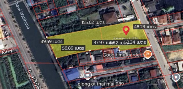 ขายที่ดินสวย ติดถนน 3-3-48 ไร่ ใกล้ม.กรุงเทพธนบุรี ทวีวัฒนา กรุงเทพ ZT509