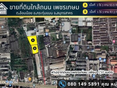 ขายที่ดินผังม่วง 2 แปลง4ไร่ 3 งาน 80 ตร.ว. แปลงหัวมุม