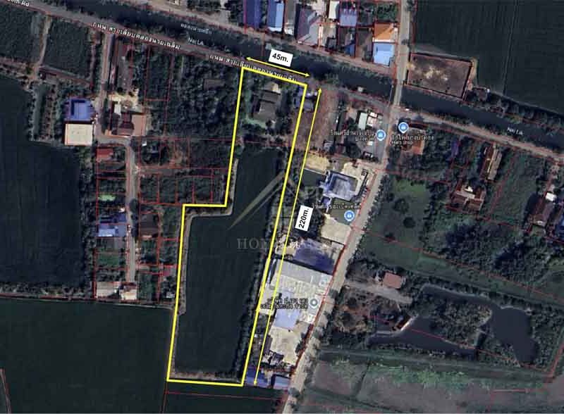 ขายที่ดิน 6-3-38.7 ไร่ ตำบล บางคูรัด เลียบคลองนายเฉลิม