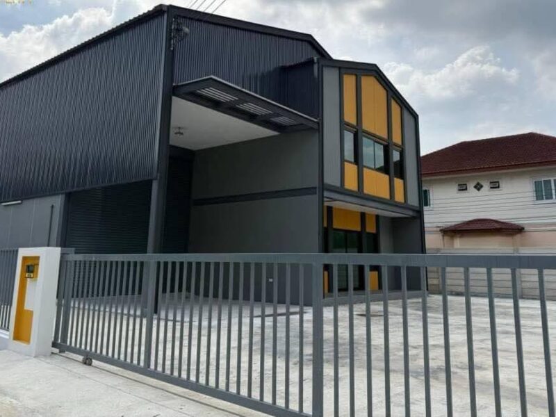 เปิดโครงการใหม่ ขายถูกที่ดินพร้อมโรงงานใหม่ ติดถนนใหญ่ บางบัวทอง