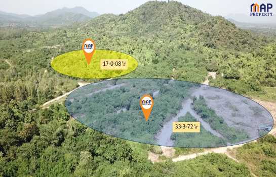 ที่ดินติดเนินเขา 33-3-72 ไร่ แก่งกระจาน ถนนสาธารณะรอบ