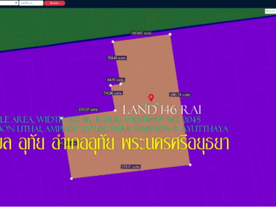 ✅ที่ดิน146ไร่ พื้นที่สีม่วง หน้ากว้าง 252ม. ถนนทางหลวงชนบท อย.2045 ตำบล อุทัย อำเภออุทัย พระนครศรีอยุธยา 094 8216 456