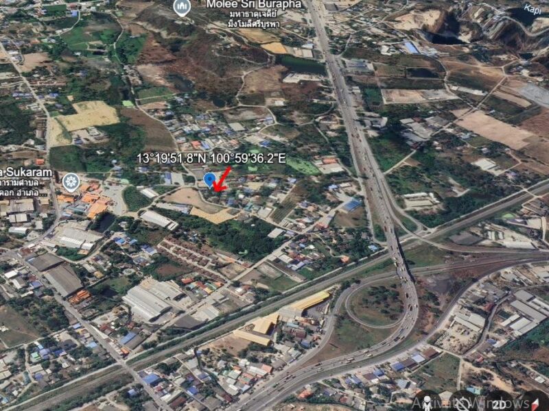 ที่ดิน 568 ตรว. เมืองชล! เหมาะทำโกดัง–บ้านพัก ราคาถูกสุด!