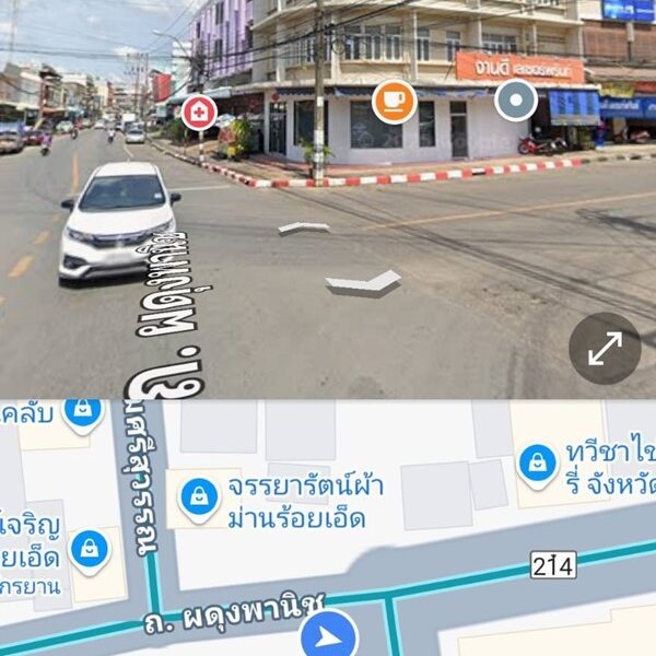 ขาย อาคารพาณิชย์ 3 ชั้น อยู่หัวมุม ต.ในเมือง อ.เมืองร้อยเอ็ด ใกล้บึงพลาญชัย Tel. 063-289-7879