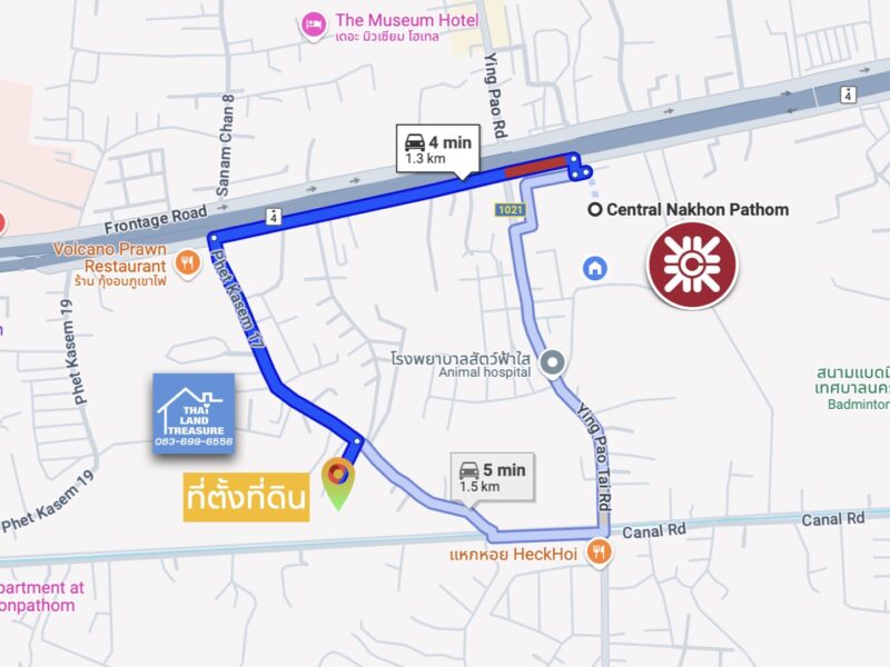 ⭕ ที่ดินถมแล้ว ติด ถ. 2 ด้าน หลังติดคลอง ใกล้เซนทรัล 5 นาที เกือบ 13 ไร่ (ผังเมืองสีชมพู) เข้า-ออกได้ 2 ทาง หันหน้าทิศตะวันออกเฉียงเหนือ✨(English is below)