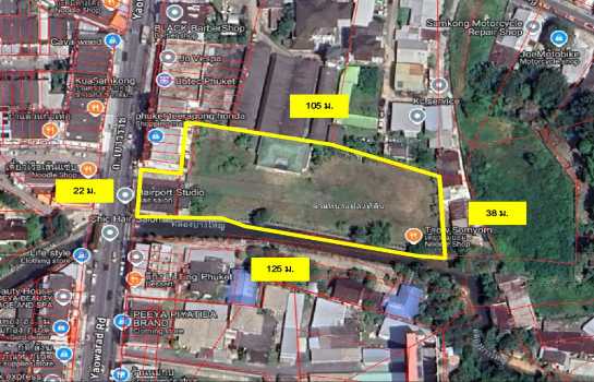 ขายที่ดิน 2.8 ไร่ ใจกลางเมืองภูเก็ต ติดถนนเยาวราช | ตรงข้าม รพ.กรุงเทพภูเก็ต | เหมาะพัฒนาโครงการอสังหา