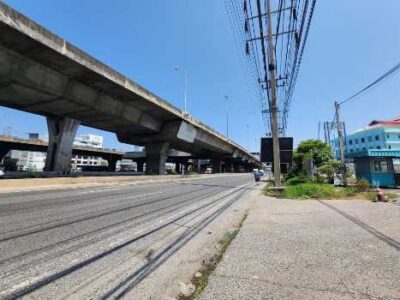 ให้เช่าที่ดิน 6 ไร่ ติดถนนบางนา-ตราด ใกล้ทางด่วนและสนามบินสุวรรณภูมิ
