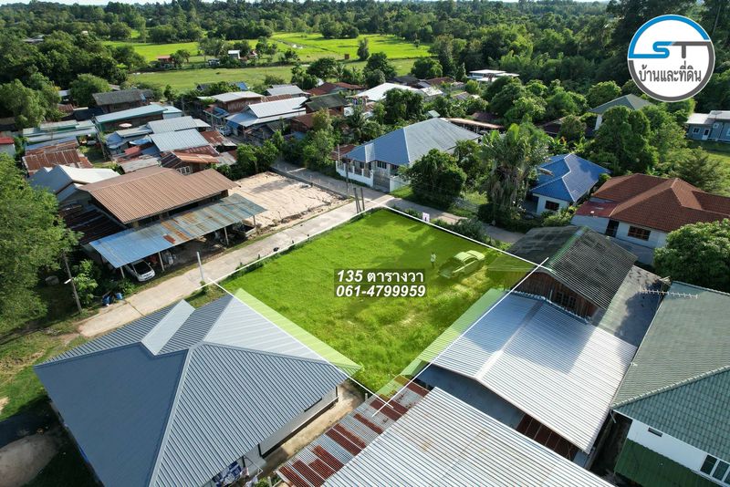 ที่ดินบ้านหนองโกทาง ม.อุบล 135 ตรว. ในหมู่บ้าน