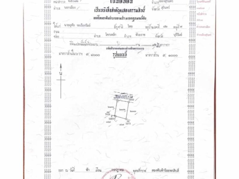 ขายที่ดินบ้านหลักวอ ต.นอกเมือง สุรินทร์