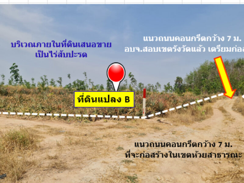 ขาย ที่ดิน เขตพัฒนาพิเศษภาคตะวันออก EEC จ.ระยอง ต.มาบยางพร อ.ปลวกแดง 80 ไร่ 1 งาน 17.5 ตรว ผังเมืองสีม่วงลาย ประเภทพัฒนาอุตสาหกรรม.