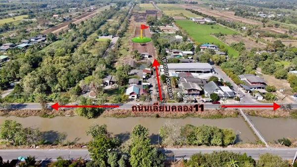 ที่ดินผ่อนได้ไร้ดอก-ดาวน์เบา-ใกล้วัดป่าคลอง11หนองเสือ ปทุมธานี-T.062-1574449