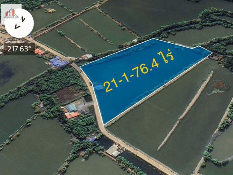 ที่ดินบ่อกุ้ง ประชาอุทิศ 90 สมุทรปราการ น้ำตื้นดินแน่น ผังสีเหลือง