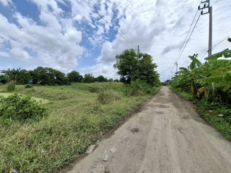 ขาย ที่ดิน ซอยวัดสุขใจ 19 ขนาด 404 ตร.วา แปลงสี่เหลี่ยมสวย มีบ่อน้ำ เหมาะทำบ้านพักอาศัย หรือโกดัง