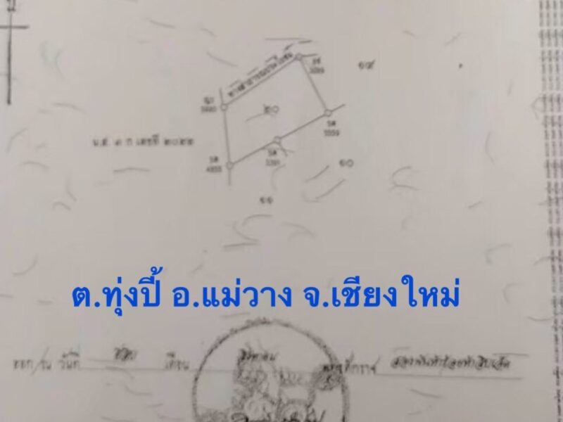 ขายที่ดินสวย2แปลงติดกัน จำนวน 2ไร่ 59 ตารางวา ต.ทุ่งปี้ อ.แม่วาง จ.เชียงใหม่