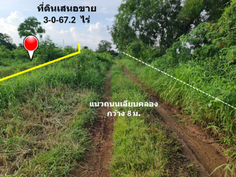 ขาย ที่ดิน ทำเลทองของย่านอยู่อาศัย ชุมชนบ้านสำโรง เนื้อที่ 3 ไร่ 67.2 ตรว ผังเมืองสีชมพูประเภทชุมชน การคมนาคมเชื่อมต่อหลายเส้นทาง