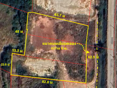 ขาย ที่ดิน ทำเลทองของย่านอยู่อาศัย ชุมชนบ้านสำโรง เนื้อที่ 3 ไร่ 67.2 ตรว ผังเมืองสีชมพูประเภทชุมชน การคมนาคมเชื่อมต่อหลายเส้นทาง