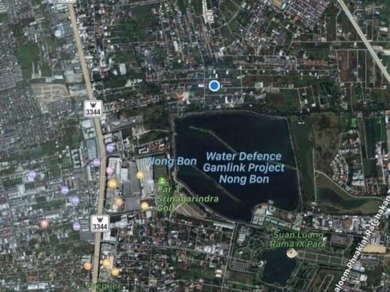 ขาย ที่ดิน นอกหมู่บ้านจัดสรร ไม่ต้องเสียค่าส่วนกลาง ที่ดินศรีนคริน ซอย 45 1 งาน ระยะ 1.2 กม.ถึงสถานีรถไฟฟ้า ศรีนครินทร์ซอย 38