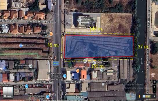 ขาย ที่ดิน ลำลูกกา คลอง 4 ปทุมธานี เนื้อที่ 3 ไร่ 3 งาน 68.7 ตรว