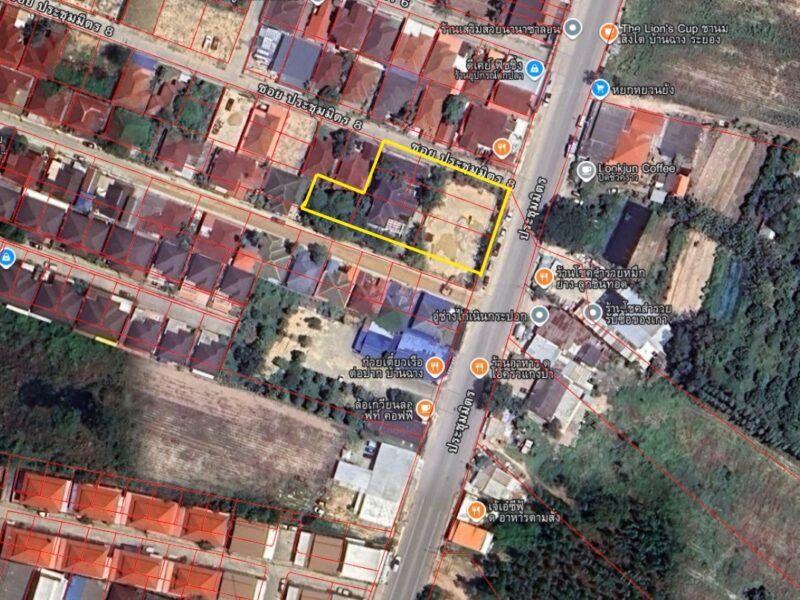 ที่ดินพร้อมบ้าน 523 ตร.ว. โครงการหาดน้ำรินวิลล่า บ้านฉาง ระยอง
