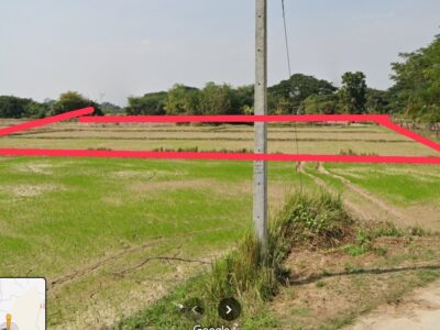 ขายที่ดินอำเภอเมืองลำปาง ที่ทุ่งนา 2 ไร่ 97 ตรว. มีถนนตัดผ่านน้ำไฟเข้าถึง