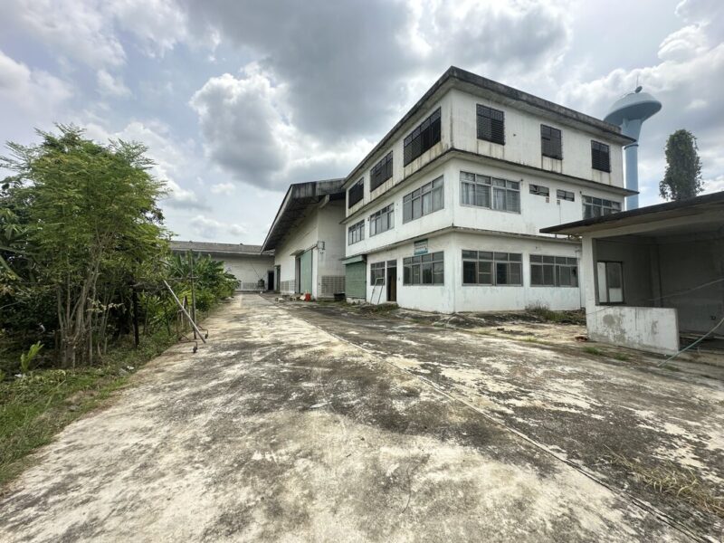 ขายโรงงานพร้อมสำนักงาน 3 ชั้น เนื้อที่ 2-3-82 ไร่ ซอยสุขาภิบาล 2 ถนนพุทธมณฑลสาย 4 ตำบลอ้อมน้อย อำเภอกระทุ่มแบน จังหวัดสมุทรสาคร