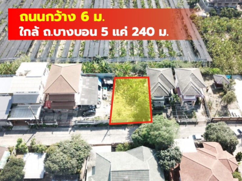 ขาย ที่ดิน ถูกที่สุด ซ.เพชรเกษม 81 ขนาด 48 ตร.วา ใกล้ถ.บางบอน 5 แค่ 240 ม. TV