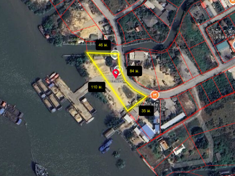 ให้เช่า ที่ดิน สำหรับทำท่าเรือ ริมแม่น้ำเจ้าพระยา พระประแดง 700 ตรว. TV
