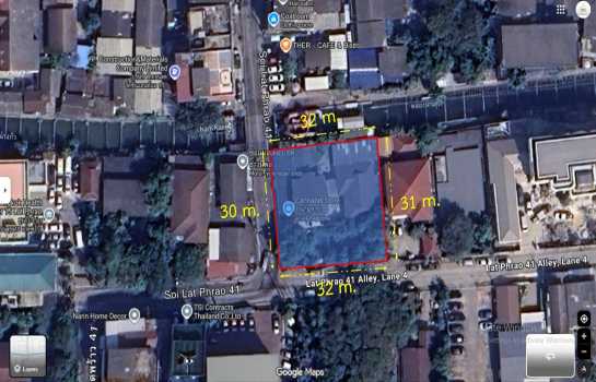 ขาย ที่ดิน ลาดพร้าว 41 ซอยภาวนา เนื้อที่ 2 งาน 53 ตรว