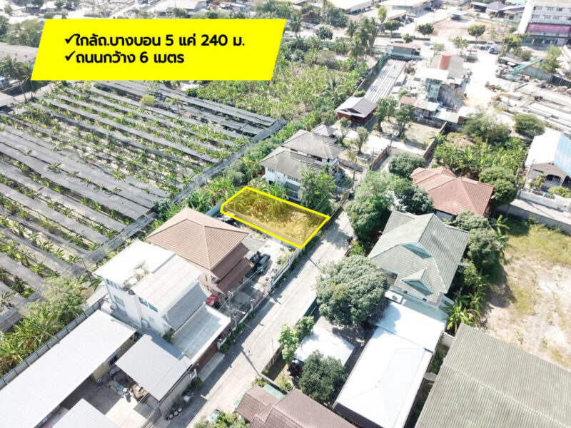 ขาย ที่ดิน ถูกที่สุด ซ.เพชรเกษม 81 ขนาด 48 ตร.วา ใกล้ถ.บางบอน 5 แค่ 240 ม. TV
