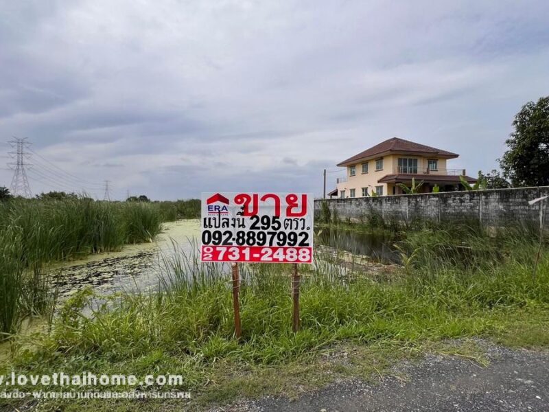 ขายที่ดิน ซอยวัดพระเงิน ถนนบางม่วง-บางคูลัด พื้นที่ 295 ตรว. แปลงสวย เหมาะลงทุน ใกล้ตลาดน้ำบางคูลัด