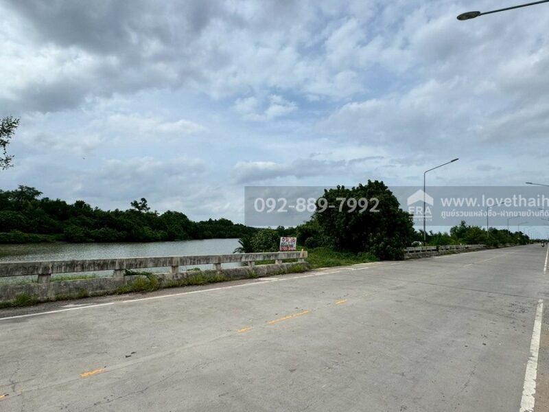 ขายที่ดิน ถนนเลียบคลองสรรพสามิต พระสมุทรเจดีย์ พื้นที่ 45-3-24 ไร่ เชิงสะพานข้ามคลองขุด-หลังขุน ราคาถูก