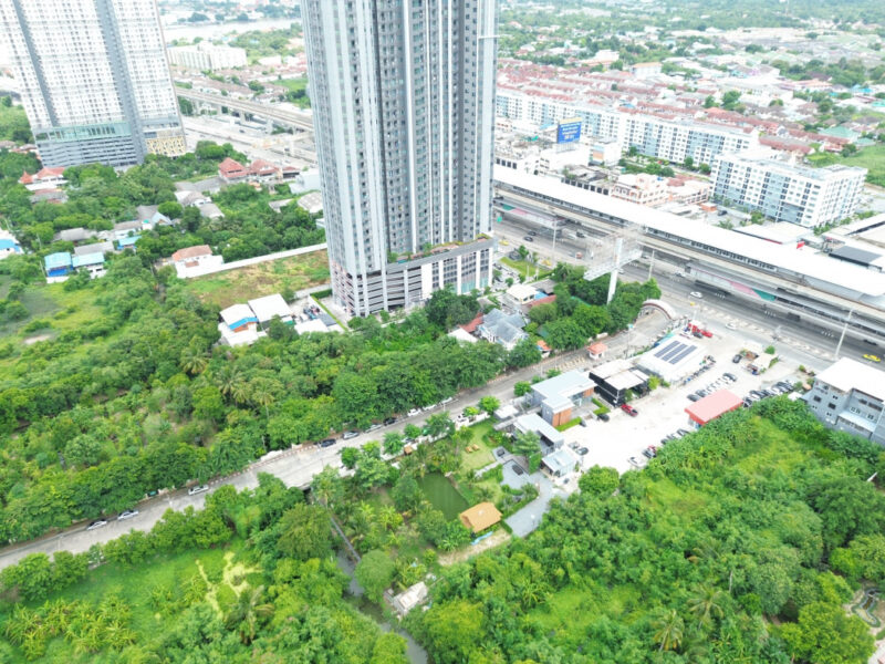 ขายถูกเว่อร์ ที่ดิน ติด MRT ไทรม้า 3 ไร่กว่า เหมาะทำคอนโด โชว์รูม CC