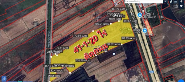 ขายที่ดิน แปลงใหญ่สวย ติดถนนสาย 347 ปทุมธานี-บางปะหัน ต.บางประแดง อ.บางประอิน อยุธยา กม. 29-30 โทร 095-8299247