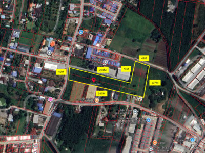 ขาย ที่ดิน ซอยไหหลำ ห้วยกะปิ เมืองชลบุรี 7 ไร่ 3 งาน 90.5 ตร.วา ใกล้ถ.ข้าวหลาม ตลาดหนองมน เข้าออกได้หลายทาง เหมาะทำพูลวิลล่า บ้านจัดสรร