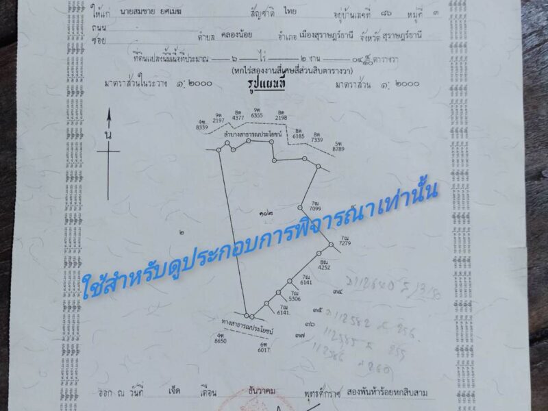 ต้องการขายที่ดิน ด่วน!!! อ.เมืองสุราษฎร์ธานี (เจ้าของขายเอง)