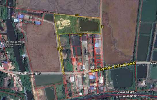 ขายที่ดิน 5 ไร่ 1 งาน 48 ตร.ว. ถนน กรุงเทพ-ชลบุรี (สายใหม่) ซ.บ้านฉะบัง