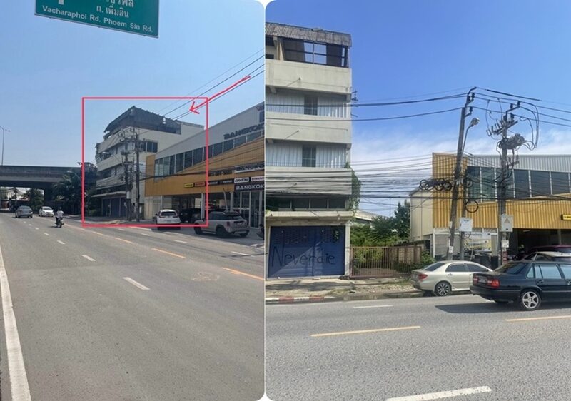 ขายที่ดิน พร้อมตึก 124 ตารางวา 3 ชั้นครึ่ง สุขาภิบาล5