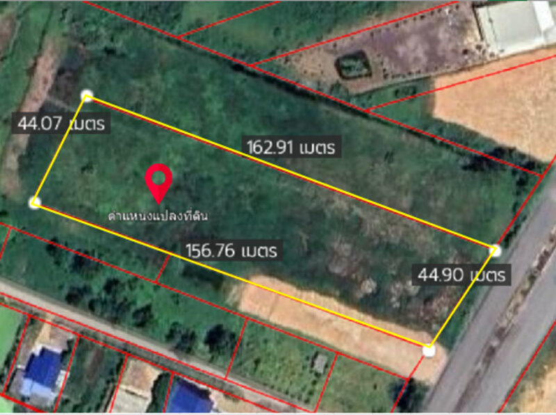 ขาย ที่ดิน ติดถนน 4 เลน ถนนสายองครักษ์-บ้านนา ทช.นย 2024 เนื้อที่ 5 ไร่ ย่านชุมชนบ้านองค์พาต ฟรีค่าโอน พร้อมโอน
