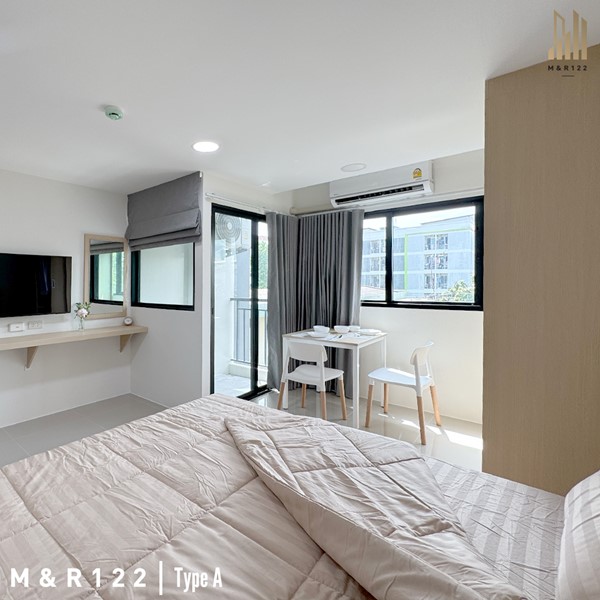 M&R 122 Apartment ห้องพักรายเดือน 27 ตร.ม. ใกล้รถไฟฟ้าสีเหลือง ลาดพร้าว 122 โทร 0889128995