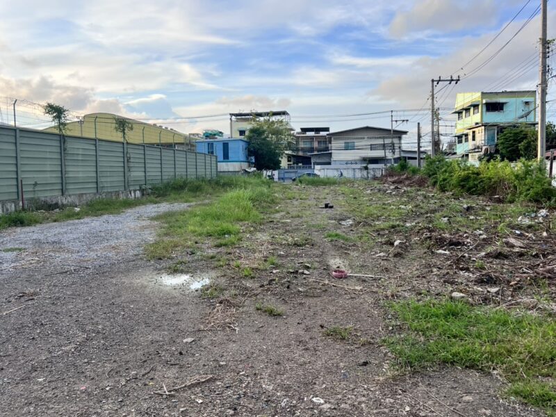 ขายที่ดินเปล่าสีม่วง สุขสวัสดิ์ 78 พระประแดง เหมาะทำธุรกิจอุตสาหกรรม