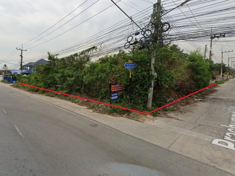 ที่ดินพร้อมบ้าน 1-1-23.6 ไร่ บ้านฉาง ระยอง ทำเลดี ติดถนนใหญ่