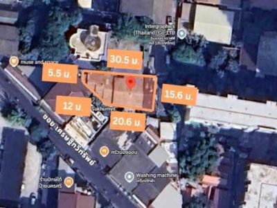 ขาย ที่ดิน 93 ตรว. ซ.สุขุมวิท 22 (ซ.สายน้ำทิพย์ 2) ทำเลทอง ใกล้ Emquatier และ Terminal 21