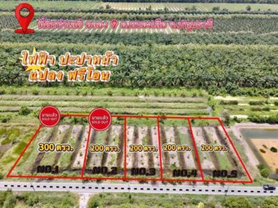 ที่ดินสวยทำเลดี อนาคตไกล คลอง9 ปทุมธานี