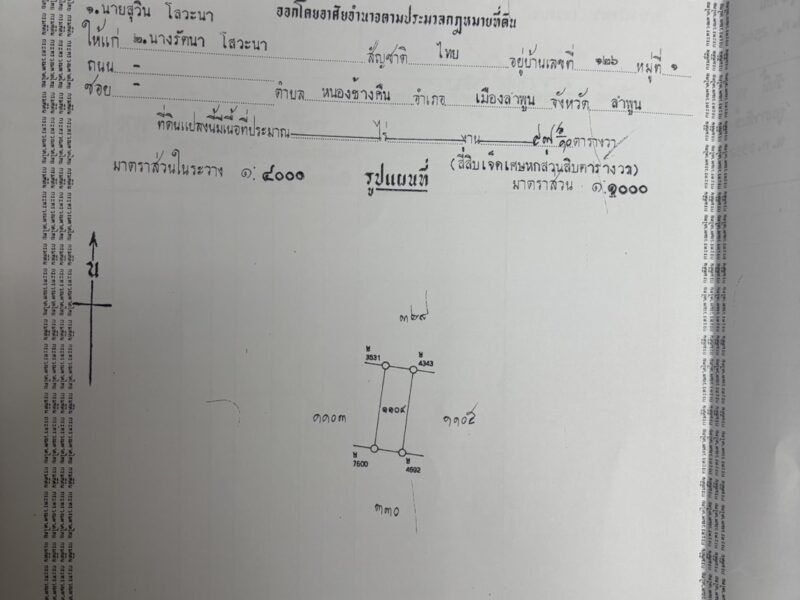 ประกาศขายที่ดิน ต.หนองช้างคืน อ.เมือง จ.ลำพูน